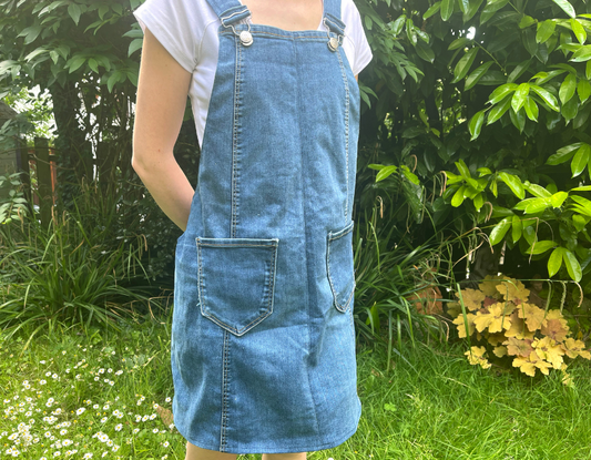 Robe salopette en jean recyclé