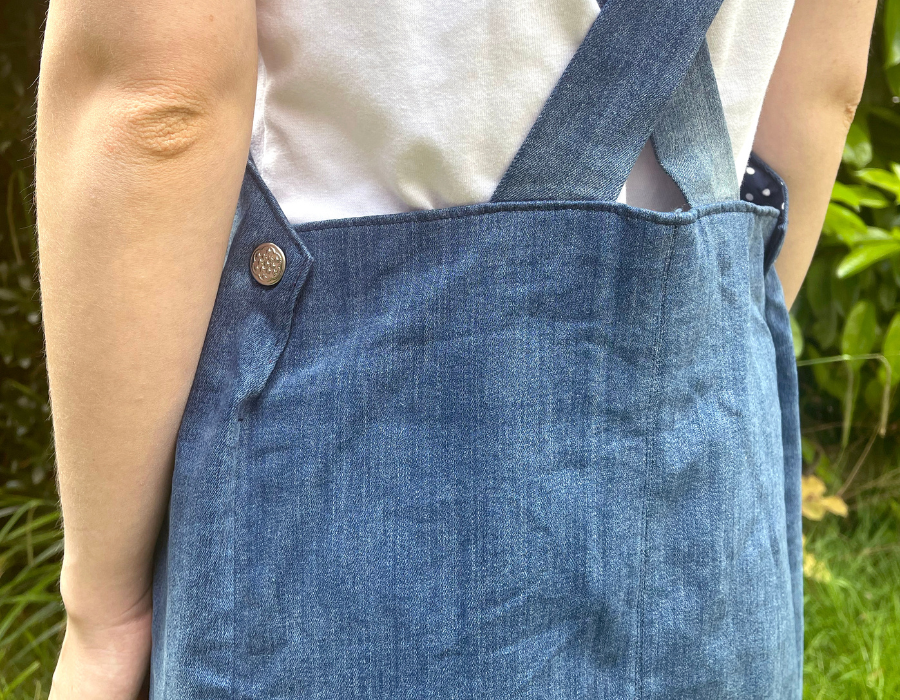 Robe salopette en jean recyclé