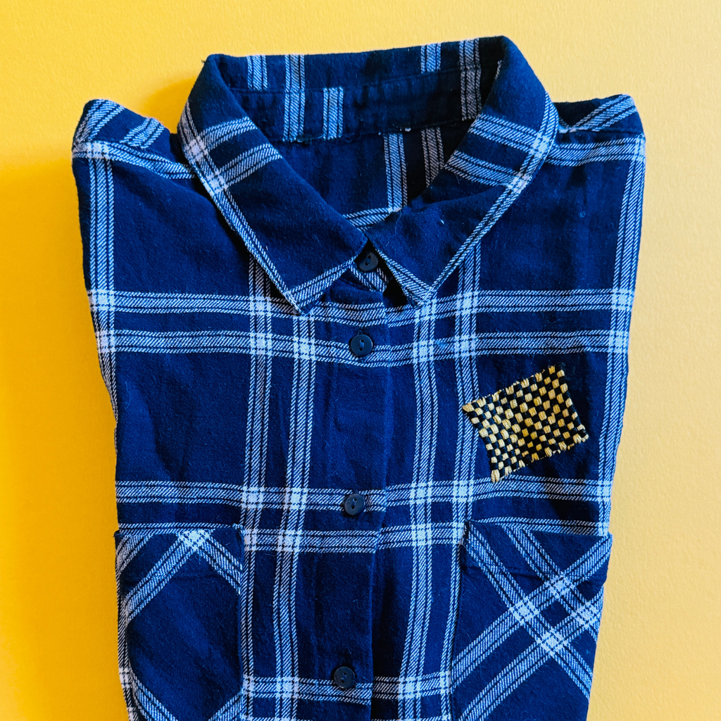 Damier Bleu cendré